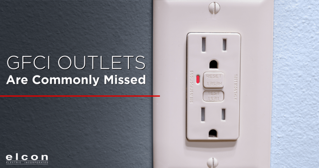 Bathroom GFCI outlet with test and reset buttons designed to protect against electrical shock in wet areas