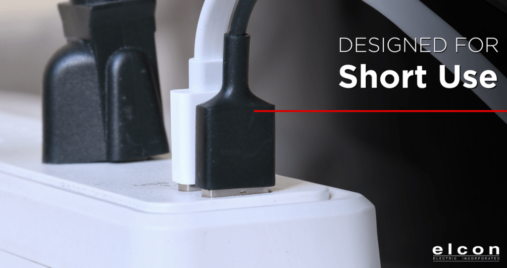 Extension cords and power strips used inside a home, illustrating potential electrical strain during increased household activity